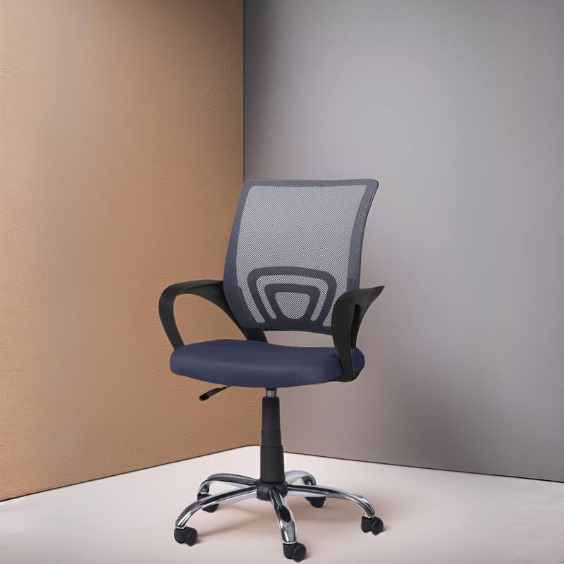 Ergonomic Home Office Desk Chair with Adjustable Lumbar Support - Gray