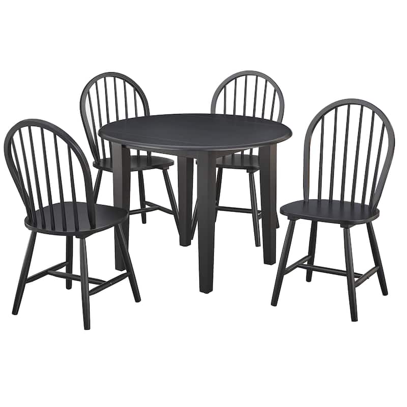 Simple Living Rollo Solid Wood Drop Leaf Dining Table