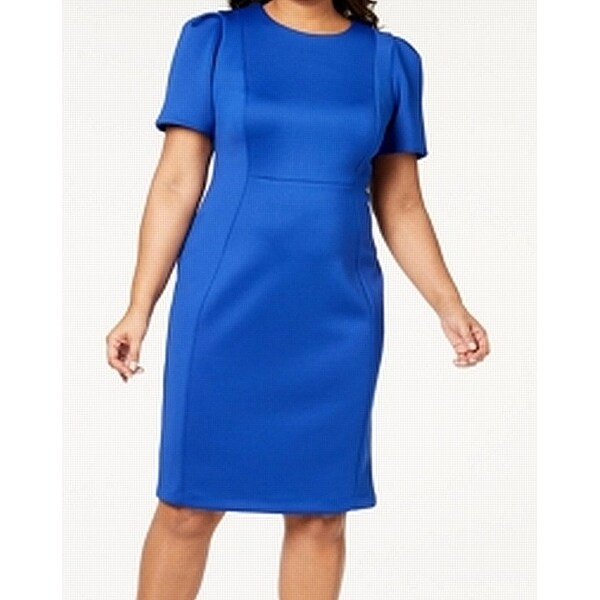 puff sleeve sheath dress
