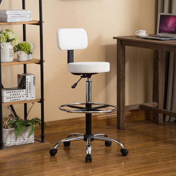 Adjustable office stool with wheels discount