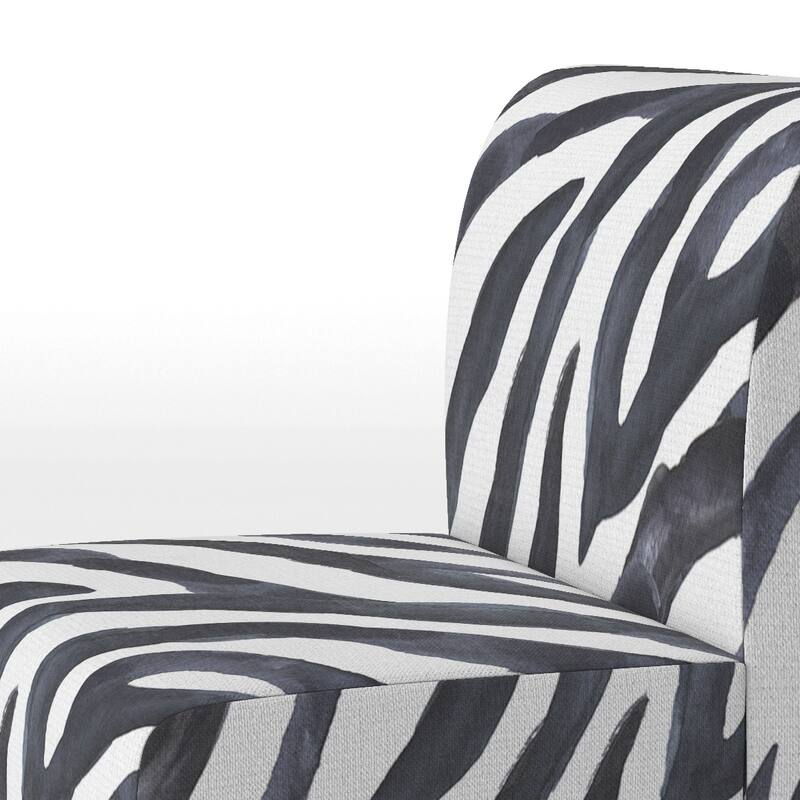 Designart "Zebra Striped " Upholstered Cabin & Lodge Accent Chair and Arm Chair