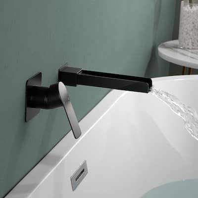 Morden Wall Mounted Single Handle Waterfall Bathroom Faucet