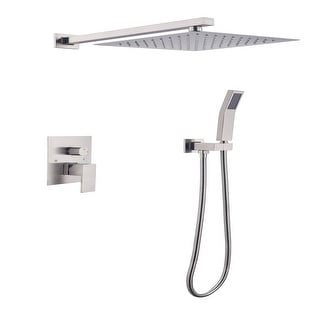 Bathroom 10 inch Shower Head Rain Mixer Shower Combo Set Wall Mounted ...