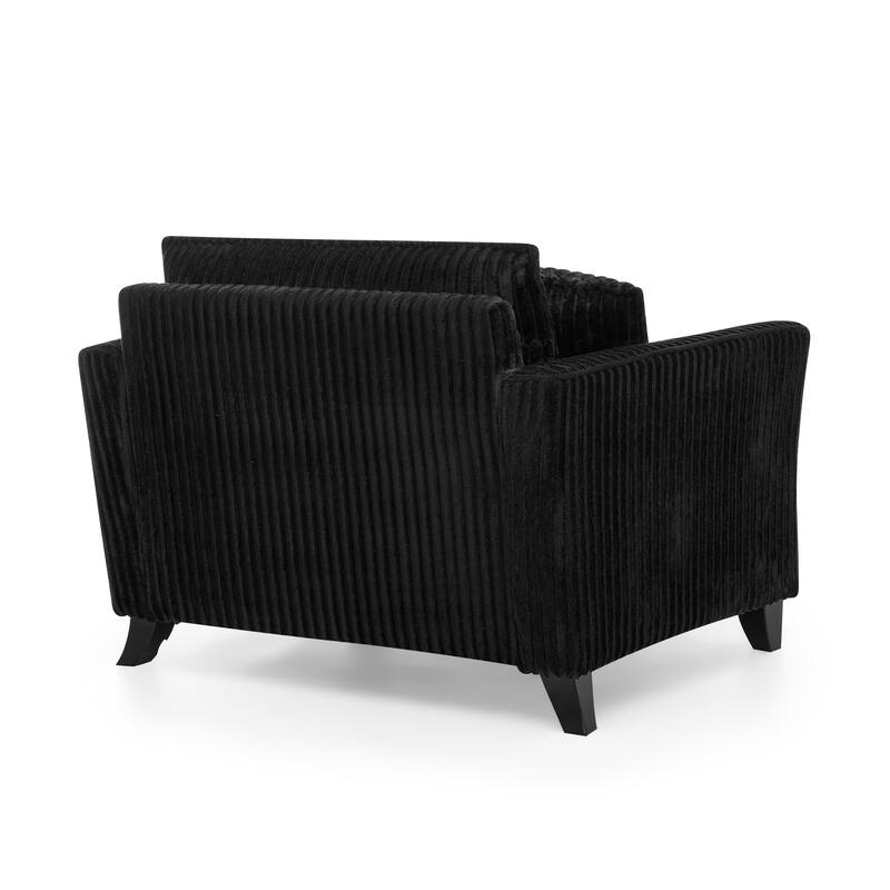 Tufted Corduroy Lazy Sofa Chair with Backrest and Armrests Single Person Lounge Chair for Living Room or Bedroom Accent Chairs