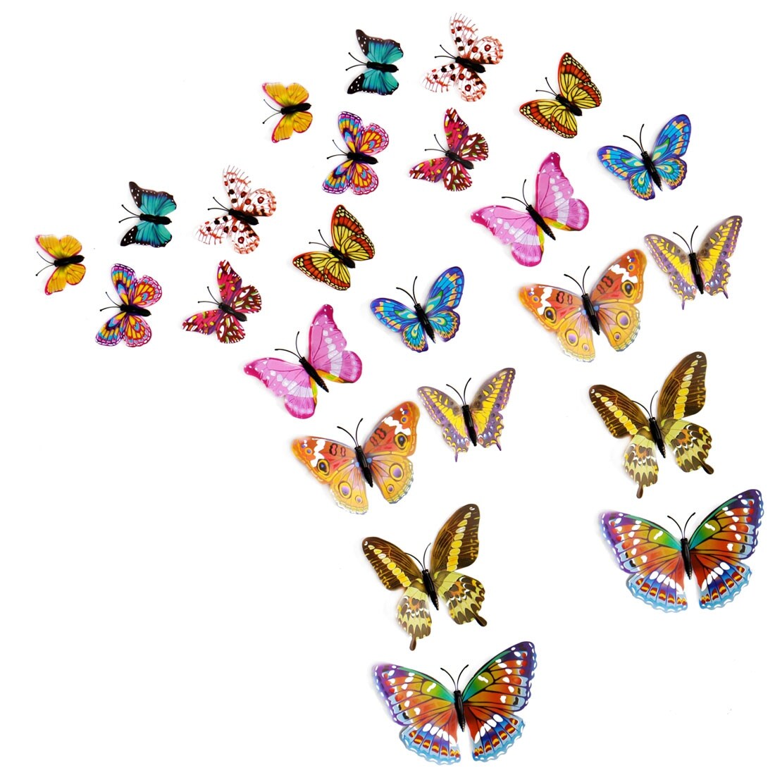 Shop 24pcs 3d Butterfly Wall Sticker Decal With Stickers For