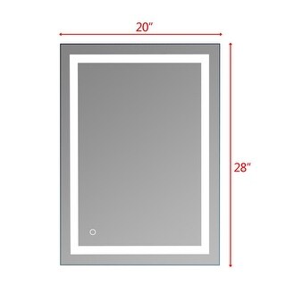 Kirby Waterproof LED Touch Light Bathroom Mirror