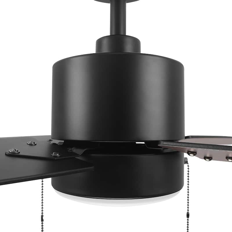 CARRO Arete 52" 4-Blade Indoor Ceiling Fan with Light -Pull Chain -Reversible Blade