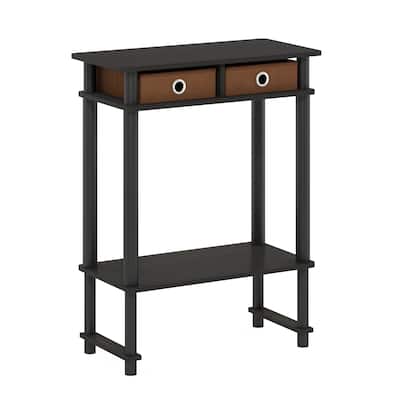 Furinno Turn-N-Tube Tall-Wide Hallway Console Table with Bin