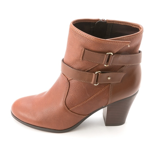 Bar III Womens JAIMIE Leather Round Toe Ankle Cowboy Boots