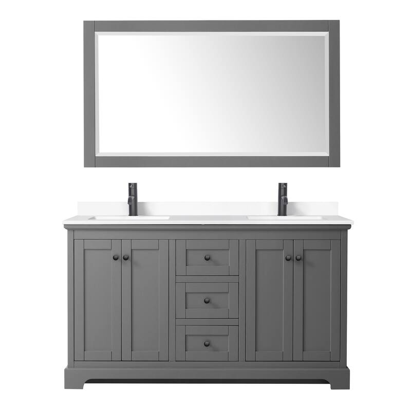 Wyndham Collection Avery 60" Free Standing Double Basin Vanity Set