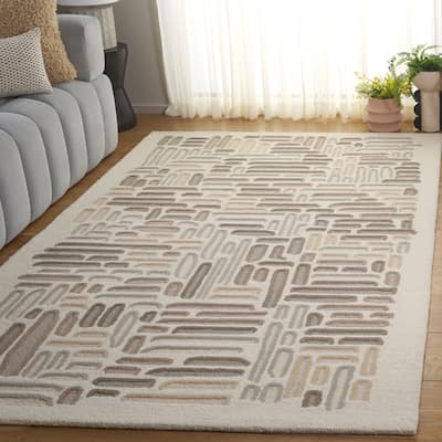 SAFAVIEH Handmade Ebony Kiyuko Wool Rug