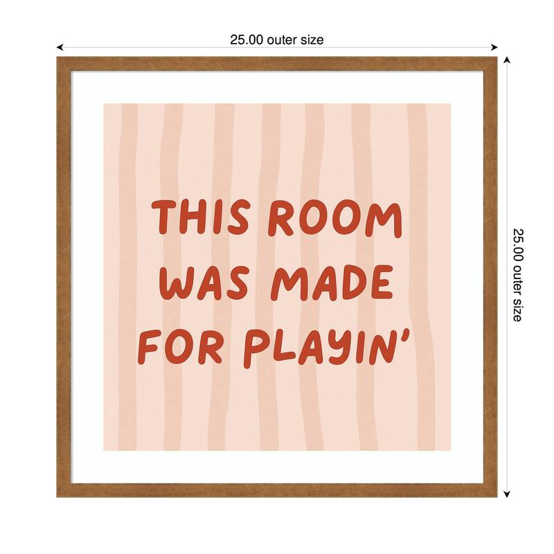 Kate and Laurel This Room Was Made For Playing Square by Laura Moss Framed Wall Art Print