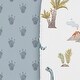 preview thumbnail 5 of 4, Sweet Jojo Designs Watercolor Dinosaur Dino Boy 2 Pack Baby Bassinet Fitted Sheets Blue Tracks Footprint Modern Dinosaurs Animal