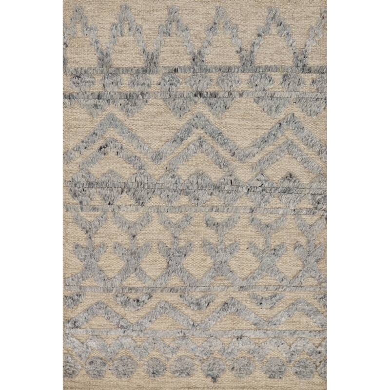 Moroccan Foyer Rug Hand-Knotted Oriental Beige Wool Carpet - 2'0"x 3'0"