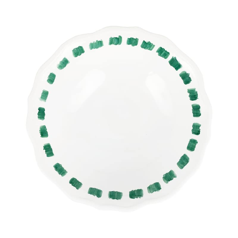 viva by VIETRI Lisbon Green Stitch Serving Bowl