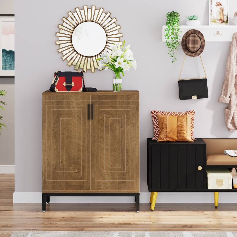 20 Pairs Entryway Shoe Storage Cabinet Storage Organizer for Closet