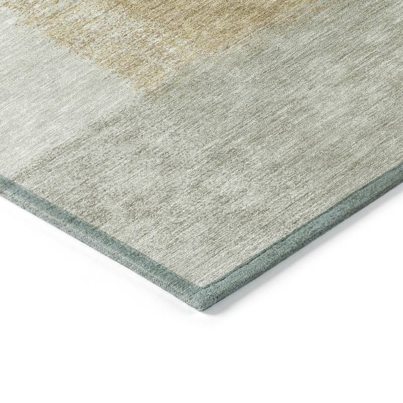 Machine Washable Indoor/ Outdoor Solid Contemporary Chantille Rug