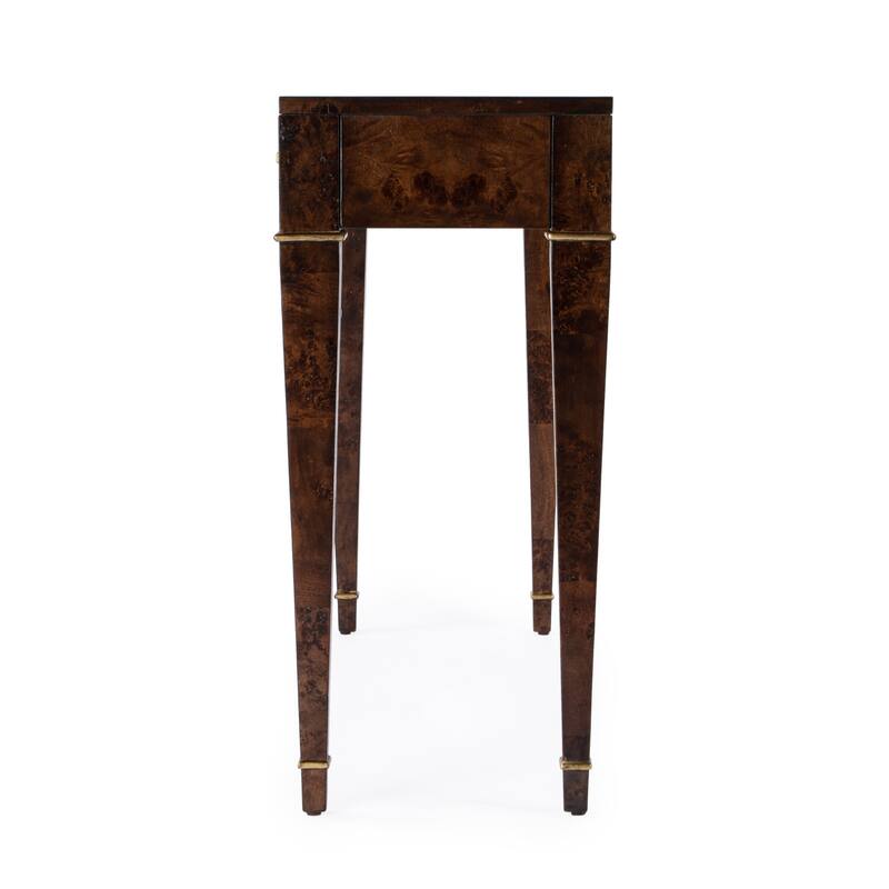 Kai 2 Drawer 46" Burl Wood Console Table
