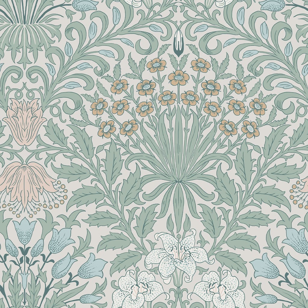 William Morris Garden Cottage Blues Wallpaper