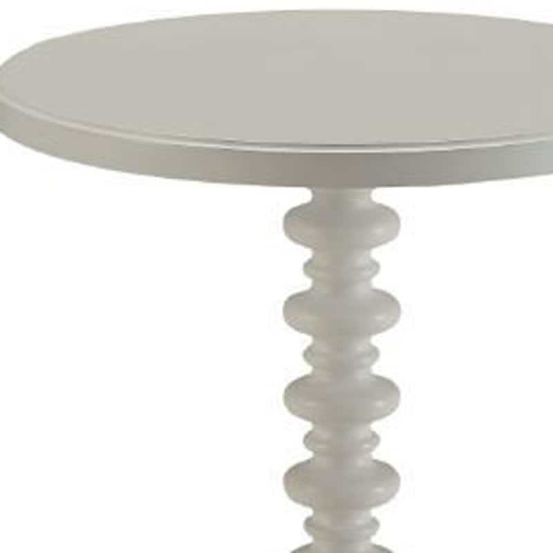 22" Wooden Accent End Table Round Top with Pedestal Base Ideal for Living Room or Bedroom - 17"L x 17"W x 22"H