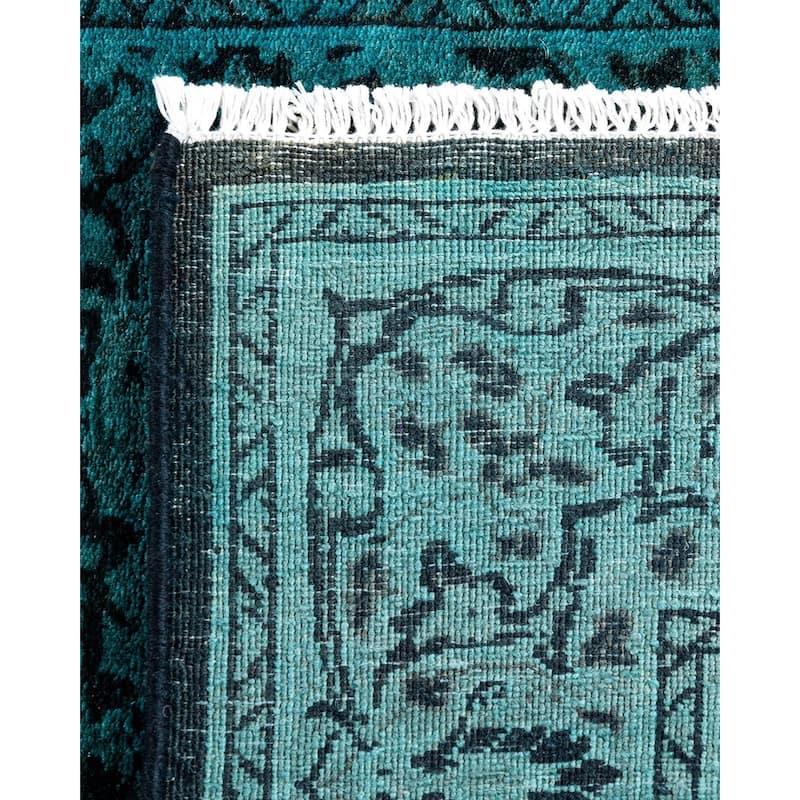 Contemporary Overdyed Wool Hand Knotted Runner - 2' 6" x 6' 7"