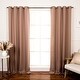 preview thumbnail 25 of 25, Aurora Home Antique Silver Grommet Top Thermal Insulated Blackout Curtain Panel Pair 52"Wx84"L - Taupe