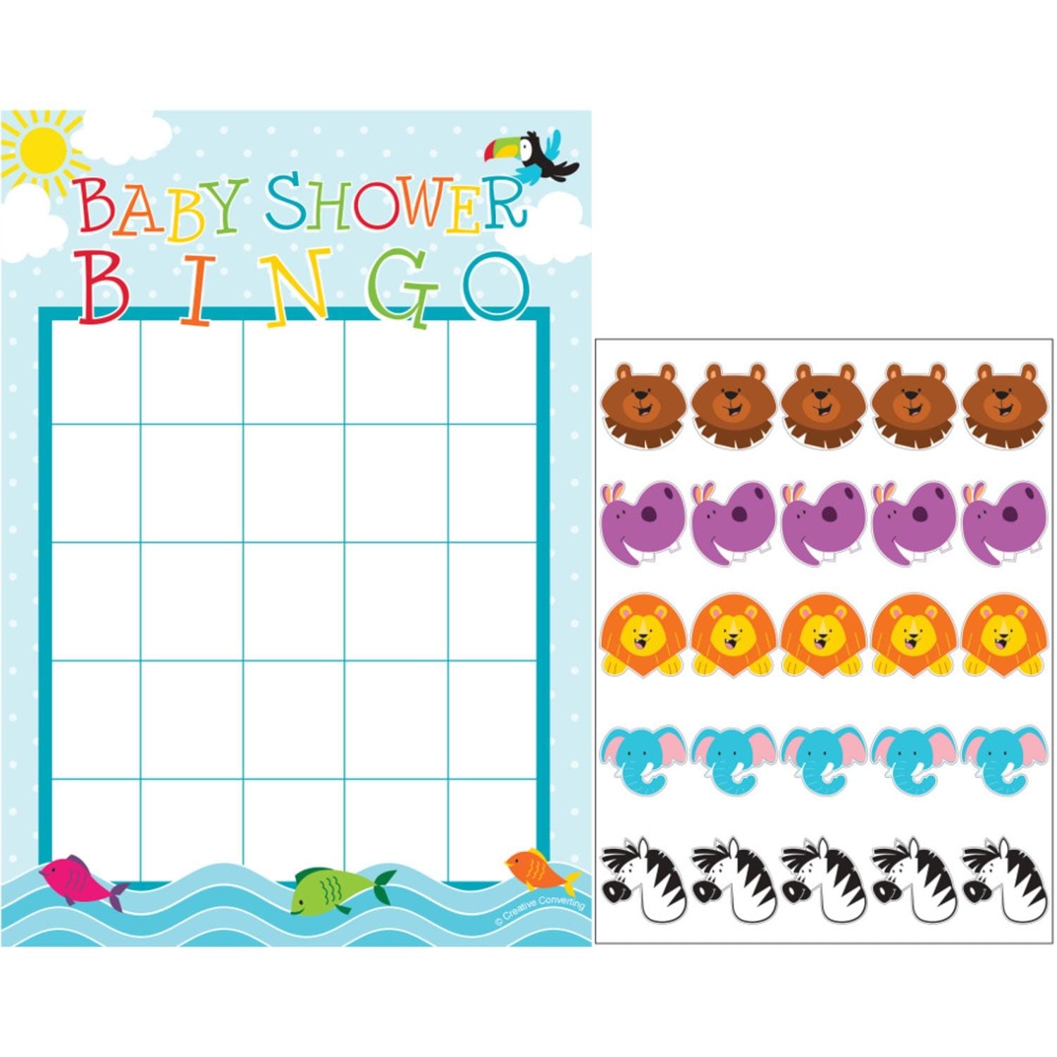 Shop Club Pack Of 60 Multicolored Noah S Ark Baby Shower Bingo