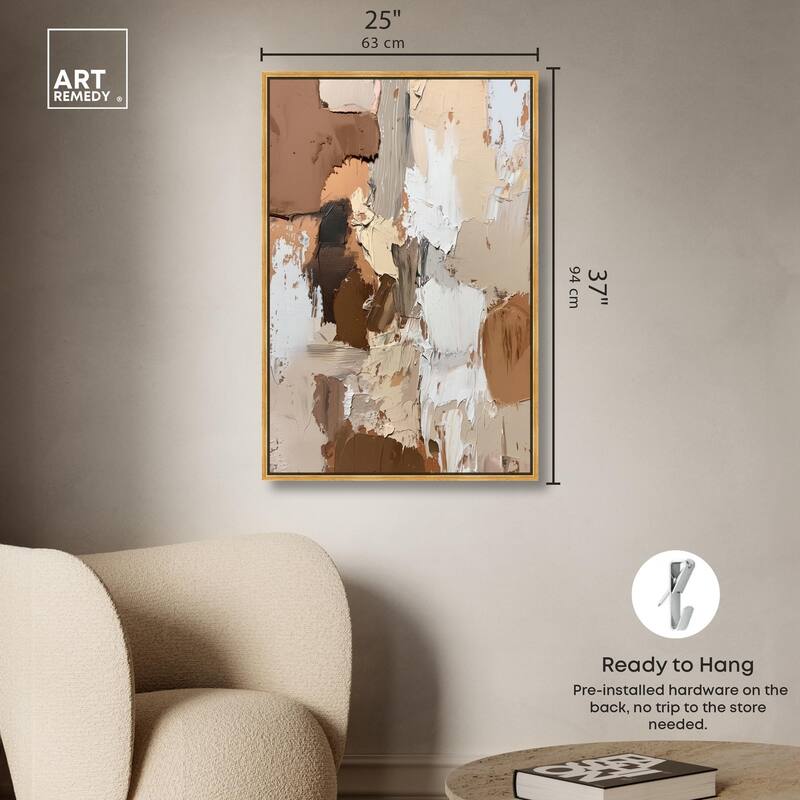 Beige Variations Canvas by Art Remedy