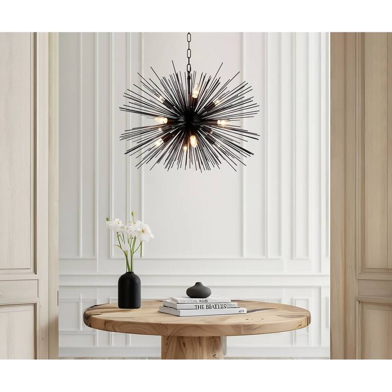 12 Light Astra Sputnik Sphere Satellite Pendant, Light Strade Dimmable Chandelier (28'' Wide) - A
