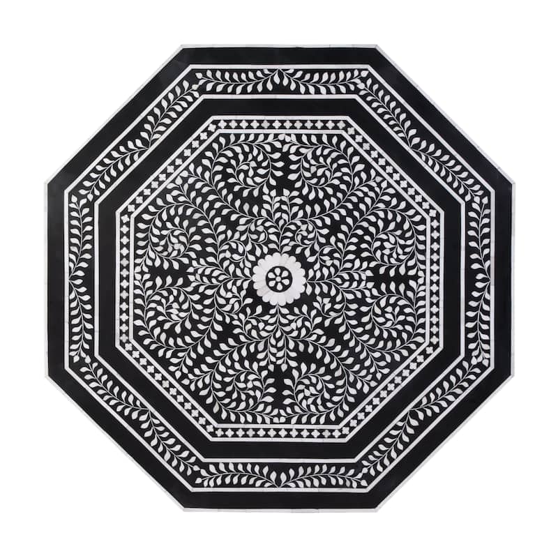 Blackwell 40.25 in. W Octagonal Bone In-Lay 1 Drawer Coffee Table