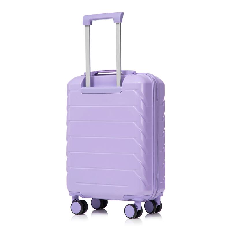 2 Piece Carry On Luggage Set, ABS Hardside Suitcase with Cosmetic Case