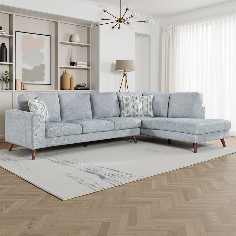 Fremont & Park Valley Chenille 2-Piece Sectional with Right Chaise