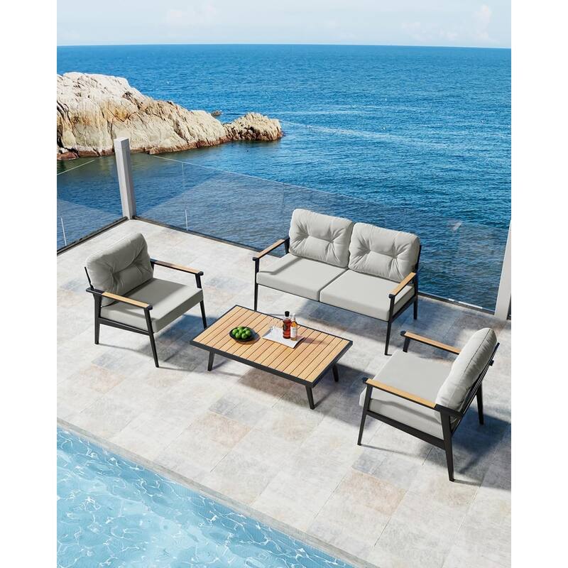 WINSOON 24x24 Inch Outdoor Deep Seat Cushion Set,Waterproof and Resistant