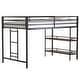preview thumbnail 10 of 8, Twin Size Loft Bed with Functional Shelf and Guardrails