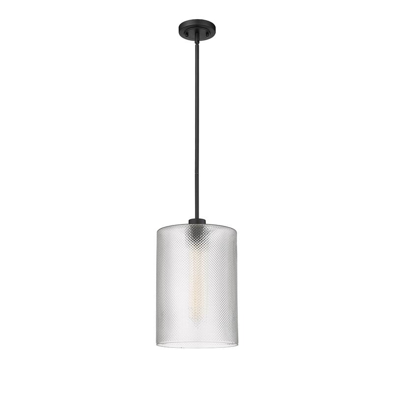 Millennium Lighting Olena 1 Light Pendant with Textured Glass Shades