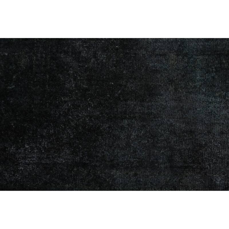 Hand Knotted Oriental 100% Wool Carpet Tribal Contemporary Black Gabbeh (kashkoli) Area Rug - 6' 0'' X 3' 11''