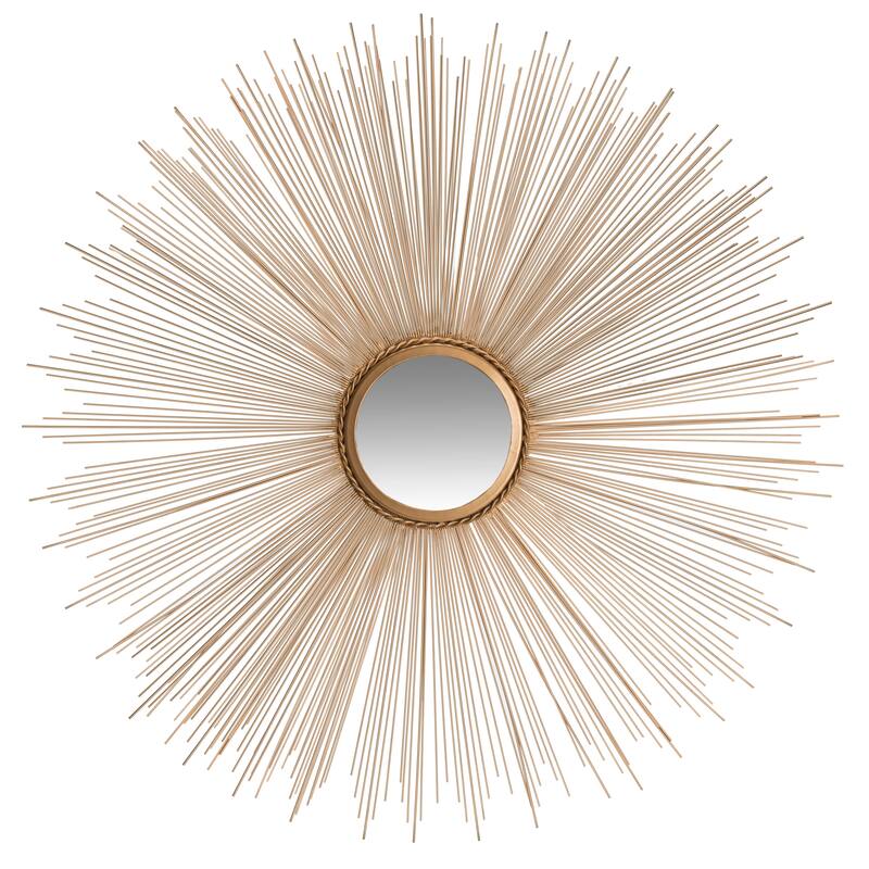 SAFAVIEH Handmade Shaquita Art Gold Sunburst 41-inch Decorative Mirror - 40.8" x 40.8" x 0.8" - 41Wx41Dx1H