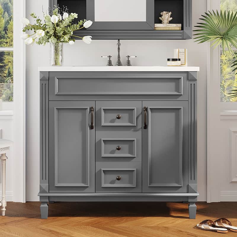 36'' Bathroom Vanity with Top Sink