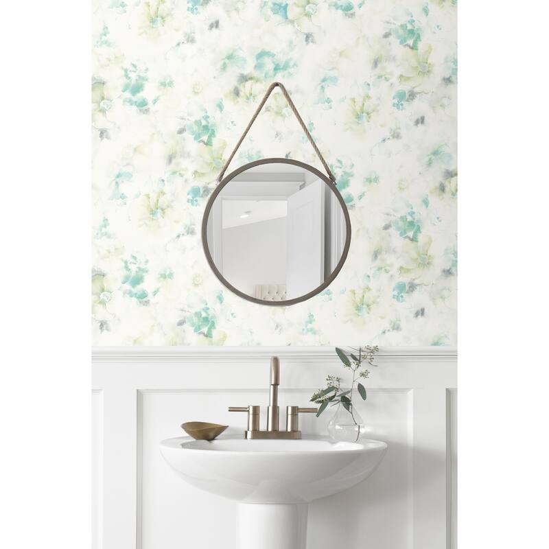 Seabrook Designs Sanela Watercolor Flowers Unpasted Wallpaper