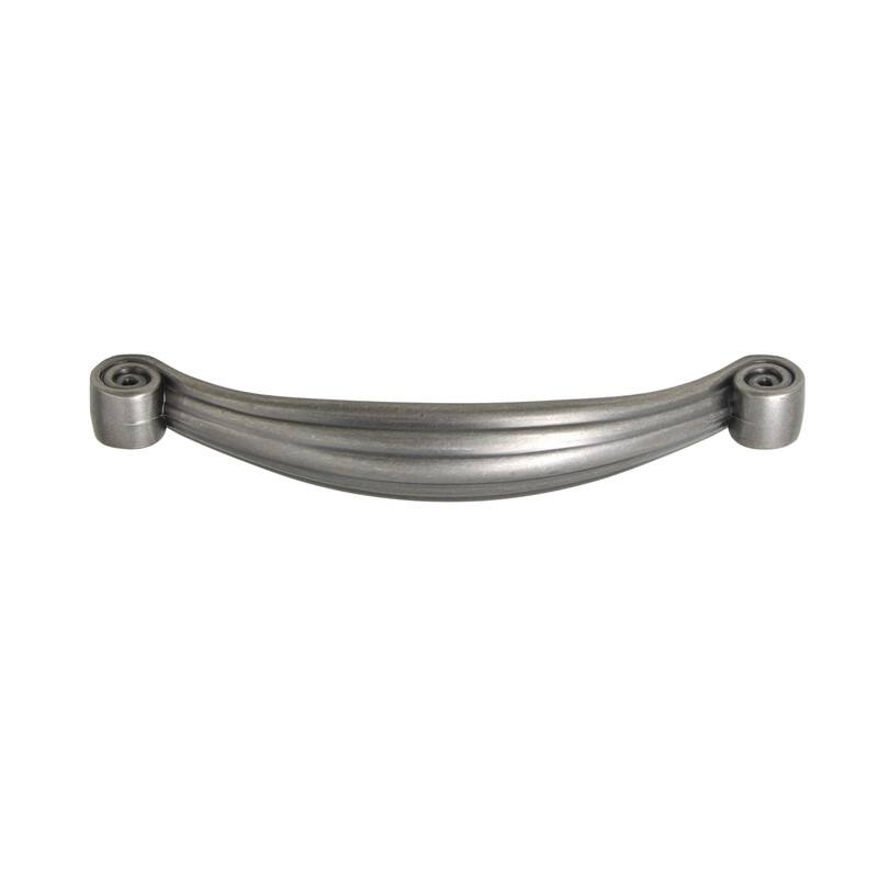 Utopia Alley Whitton Pull Handle - Decorative Cabinet Pewter Drop Pull Handles, 3.8" Center to Center