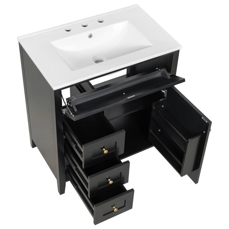 GDFStudio - Oliver Harrington Modern Freestanding Bathroom Vanity with Efficient Storage