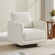 preview thumbnail 29 of 67, Spruce & Spring Rebecca Swivel Accent Chair Armchair with Back Cushion Single - Pearl