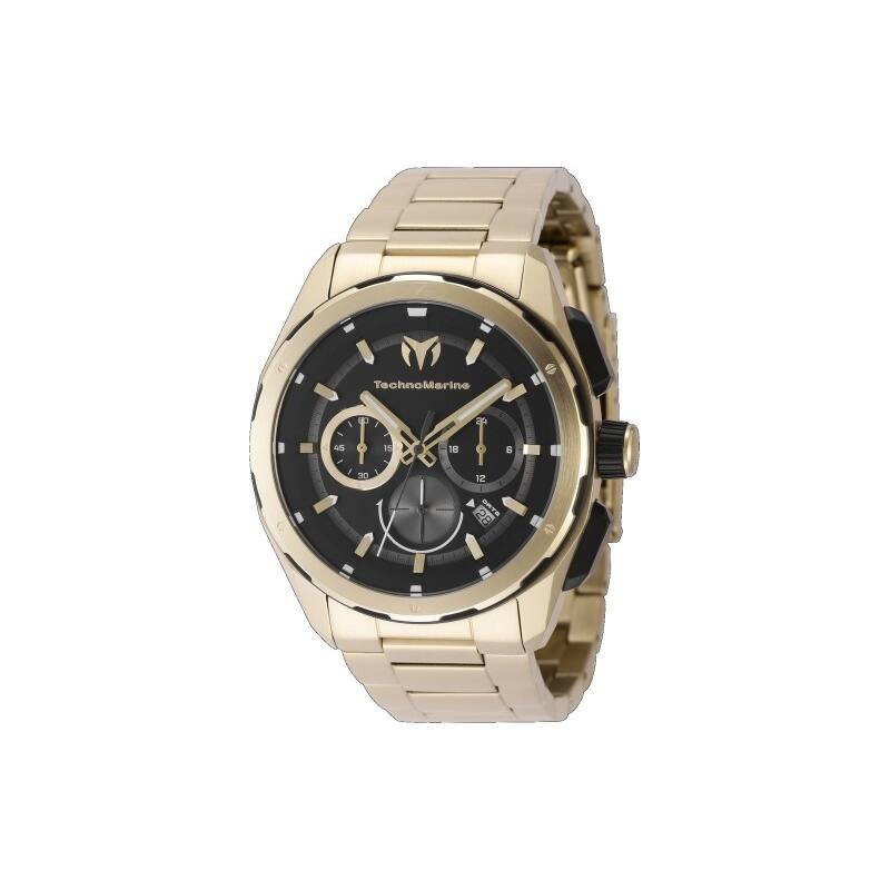 Technomarine Men's TM-318097 OCEAN Quartz Chronograph Black Dial Watch