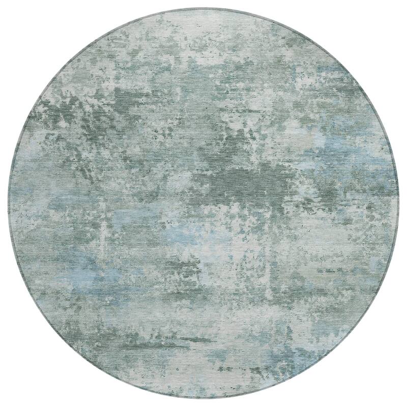 Machine Washable Indoor/ Outdoor Modern Solid Chantille Rug