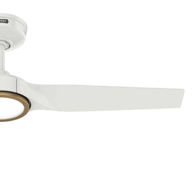 Hunter Zentech Wi-Fi ENERGY STAR Damp Rated Ceiling Fan w/ LED Light and Handheld Remote - Modern & Contemporary - SMART FAN!