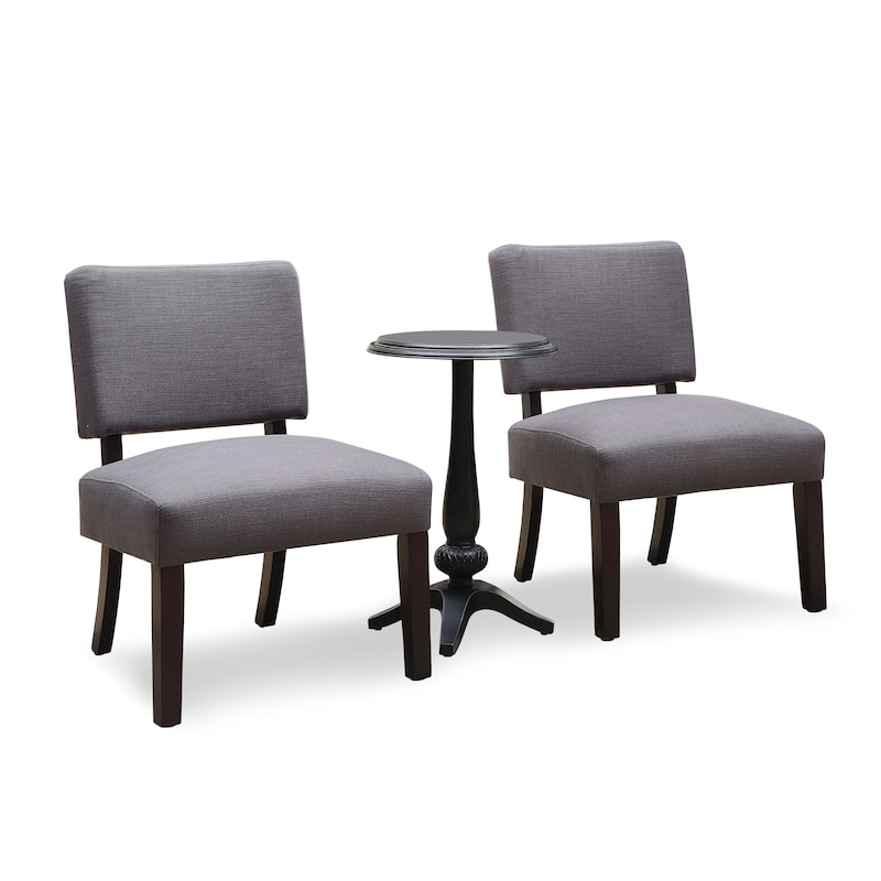 Kyer Transitional Grey Wood 3-piece Table with Chair Set by Furniture of America