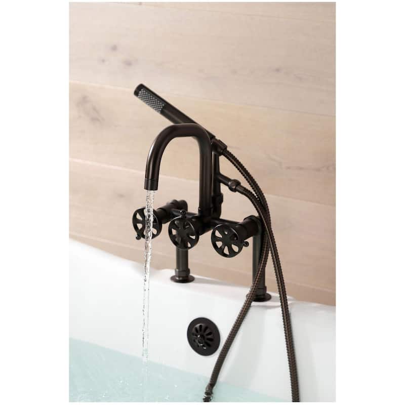 Kingston Brass AE840.RX Belknap Deck Mounted Tub Filler with Built-In