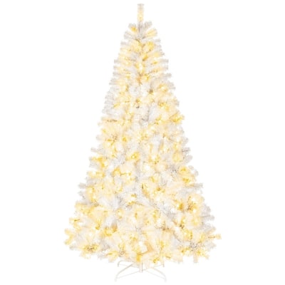 8ft White 670 Lights Warm Color 8 Modes 2008 Branch Christmas Tree - N/A