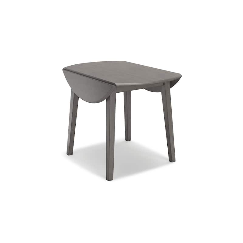 Signature Design by Ashley Shullden Gray Round Drop Leaf Dining Table - 43"W x 43"D x 30"H