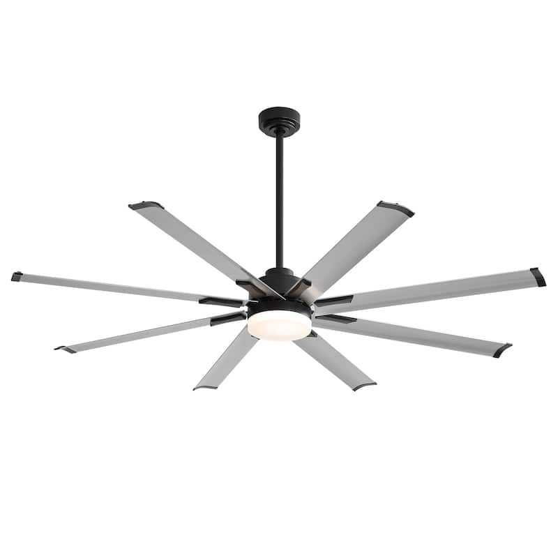72-in Gold LED Indoor Chandelier Ceiling Fan with Light Remote (8-Blade)